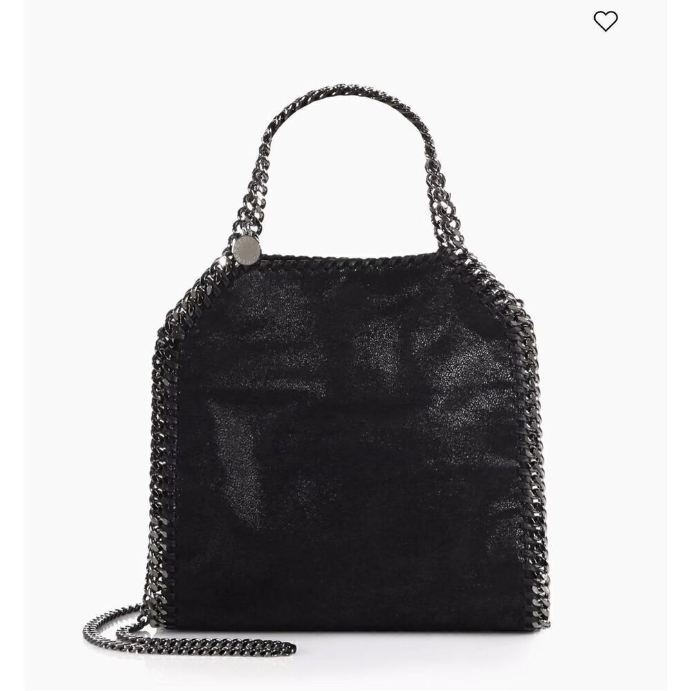 STELLA MCCARTNEY NWOT black The Falabella mini vegetarian brushed-leather
